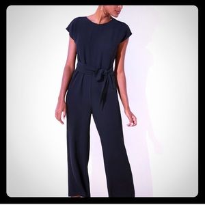 Loft V-Back Tie Waist Jumpsuit